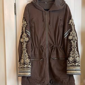 Free People Embellished Military Jacket